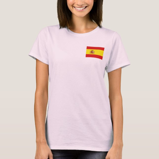Spain Flag + Map T-Shirt (Front)