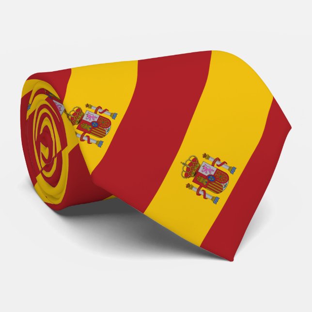 Spain Flag Neck Tie (Rolled)