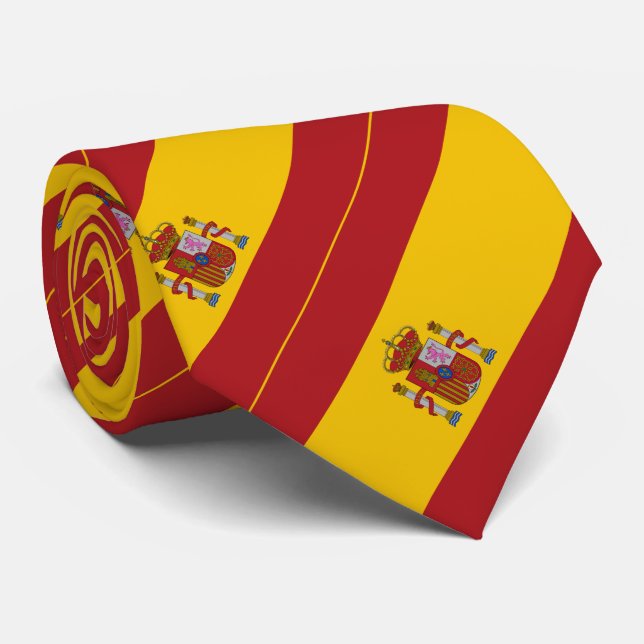 Spain Flag Neck Tie (Rolled)
