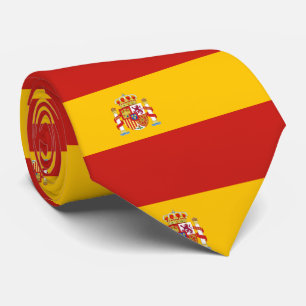 Spain flag neck tie