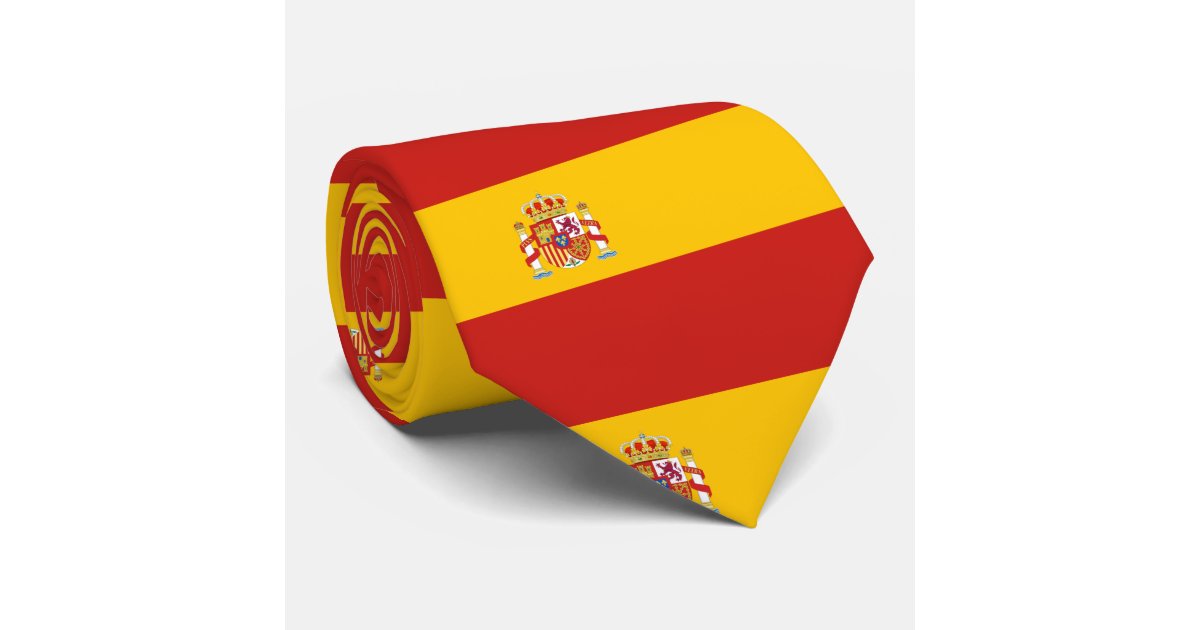 Spain flag neck tie