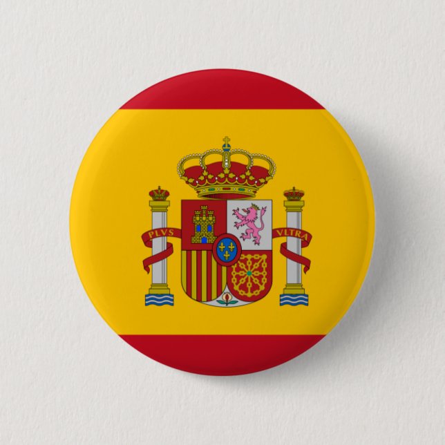 spain flag pinback button (Front)