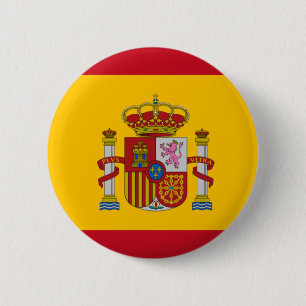 spain flag pinback button