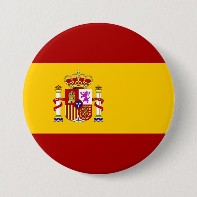Spain flag pinback button (Front)