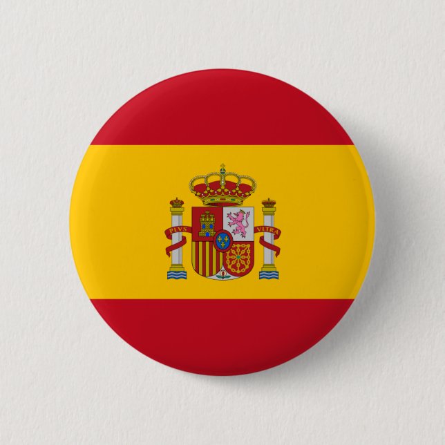 spain flag pinback button (Front)