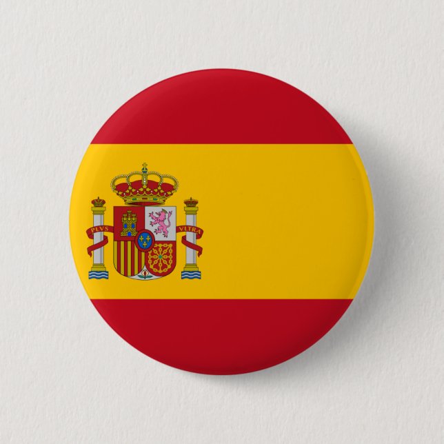 Spain Flag Pinback Button (Front)