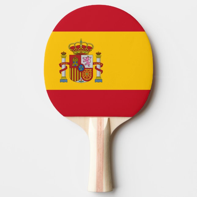 Spain Flag Ping-Pong Paddle (Front)