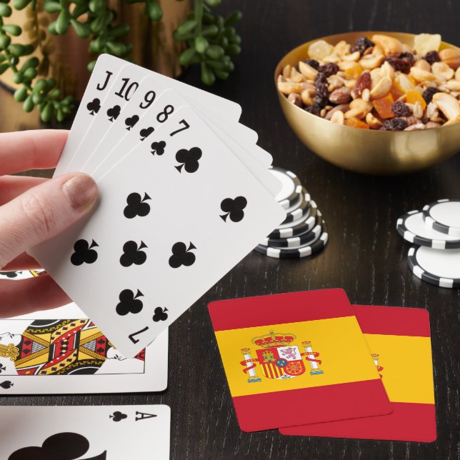 Spain flag poker cards (In Situ)