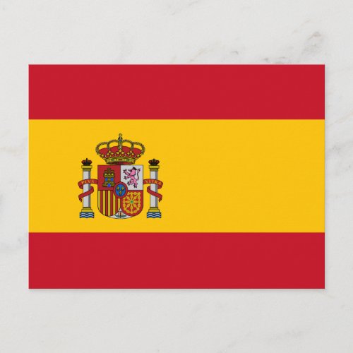Spain flag postcard