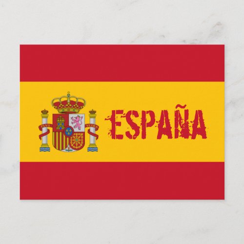 spain flag postcard