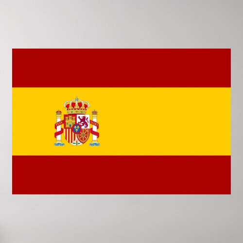 Spain flag quality poster