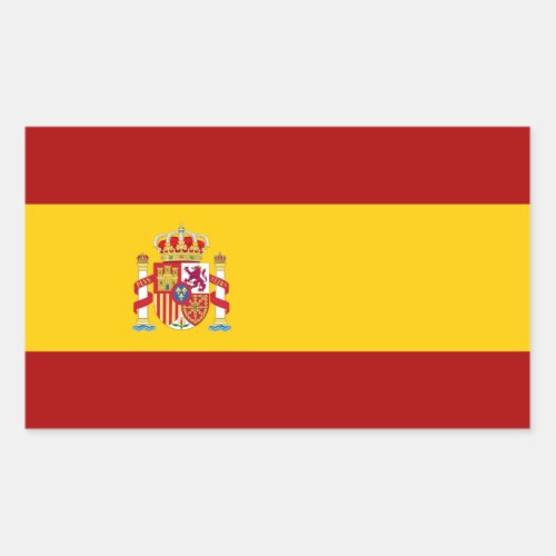 Spain flag quality rectangular sticker