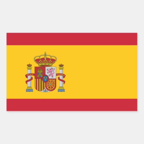 spain flag rectangular sticker