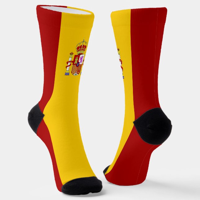 Spain flag socks (Angled)