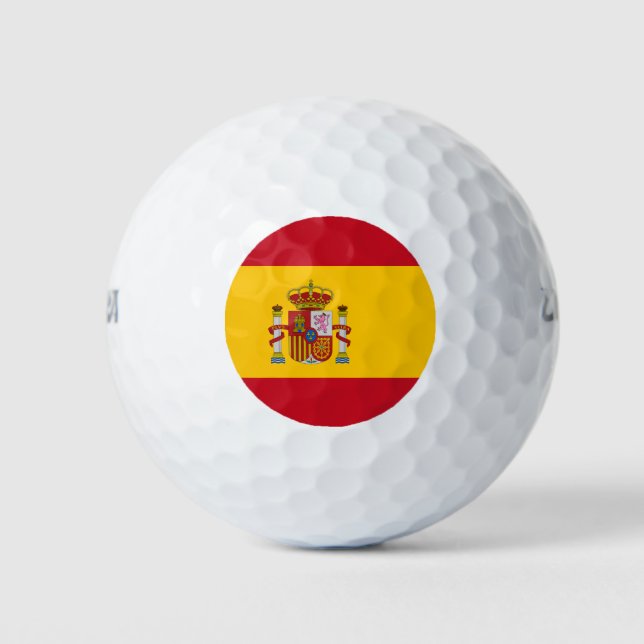 Spain Flag Spanish Sports Golf Balls (Front)