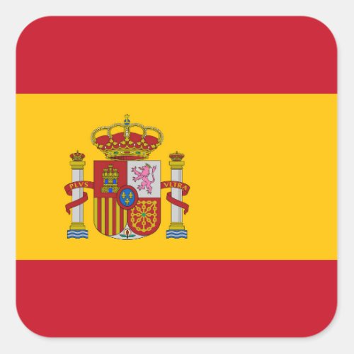 Spain Flag Square Sticker