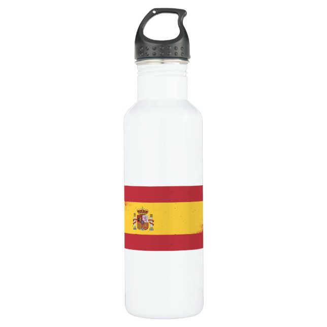 Spain Flag Stainless Steel Water Bottle (Front)