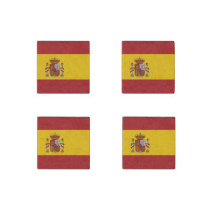 Spain Flag Stone Magnet