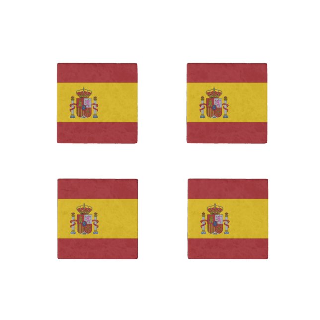 Spain Flag Stone Magnet (Front)