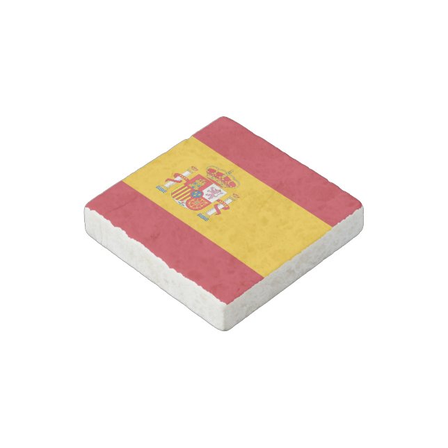 Spain flag stone magnet (Angled)