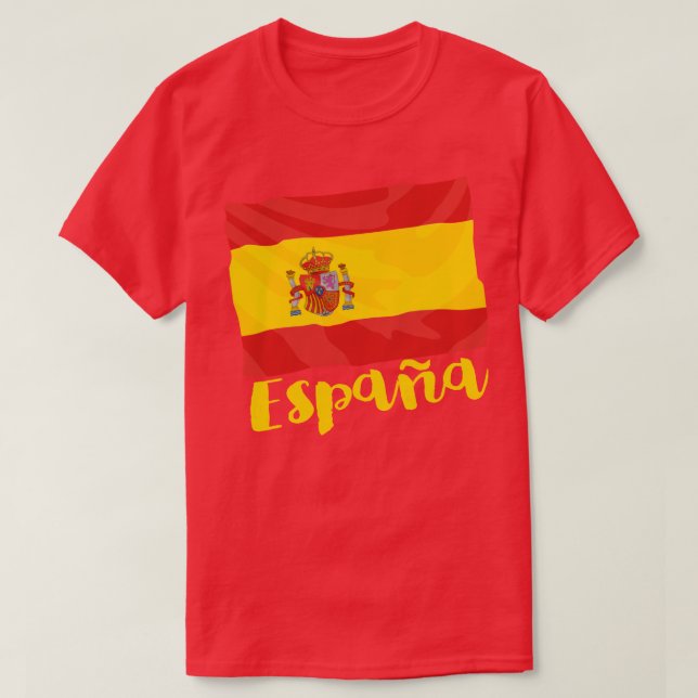 Spain Flag T-Shirt (Design Front)