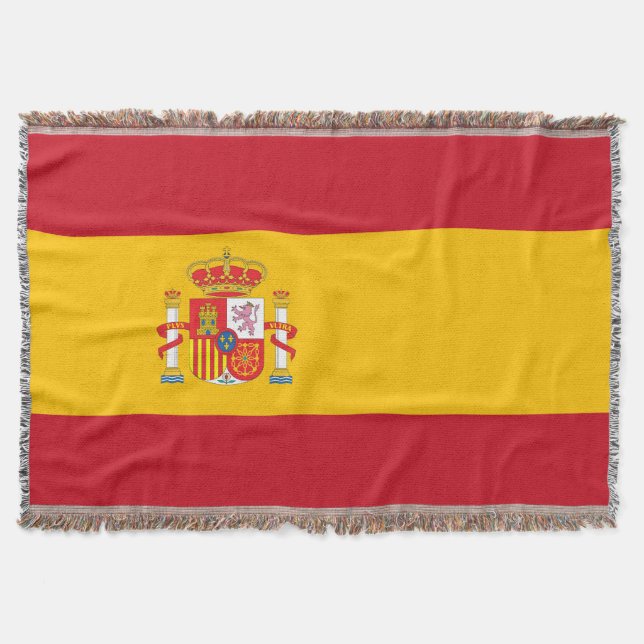 Spain flag throw blanket (Front)