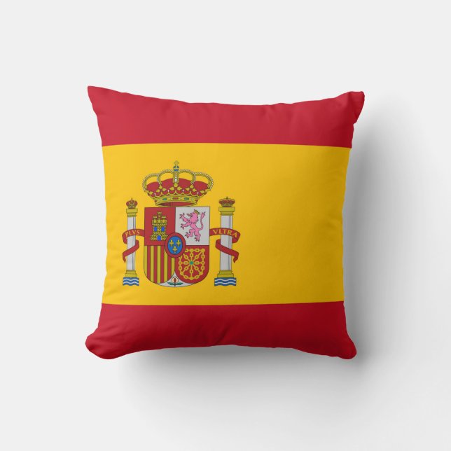 Spain Flag Throw Pillow (Front)