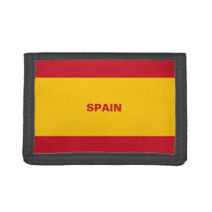 Spain Flag TriFold Nylon Wallet