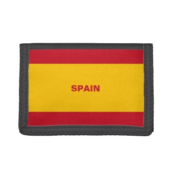 Spain Flag Trifold Nylon Wallet by AZ_DESIGN at Zazzle