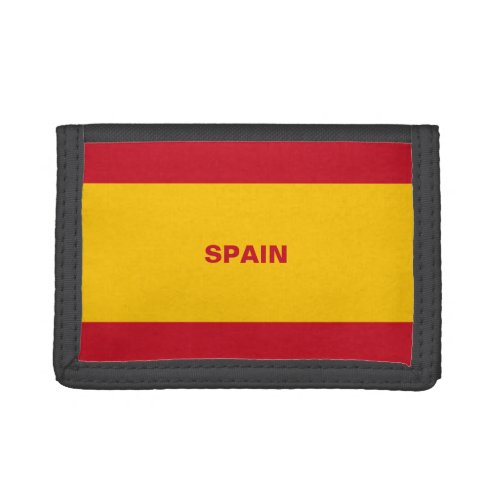 Spain Flag TriFold Nylon Wallet