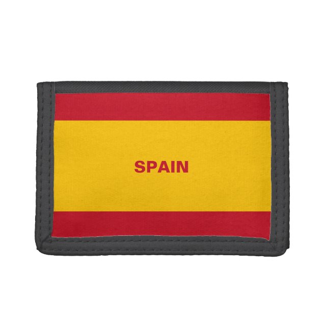 Spain Flag TriFold Nylon Wallet (Front)