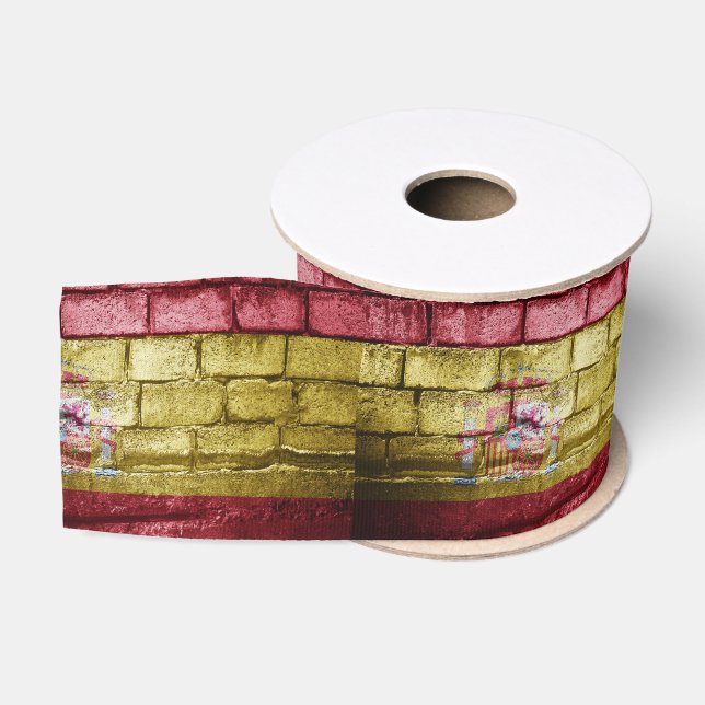 Spain flag wall grosgrain ribbon (Spool)