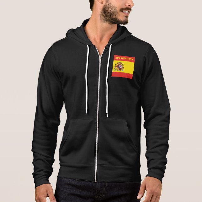 Spain Flag World Cup 2022 Football Soccer  Hoodie (Front)