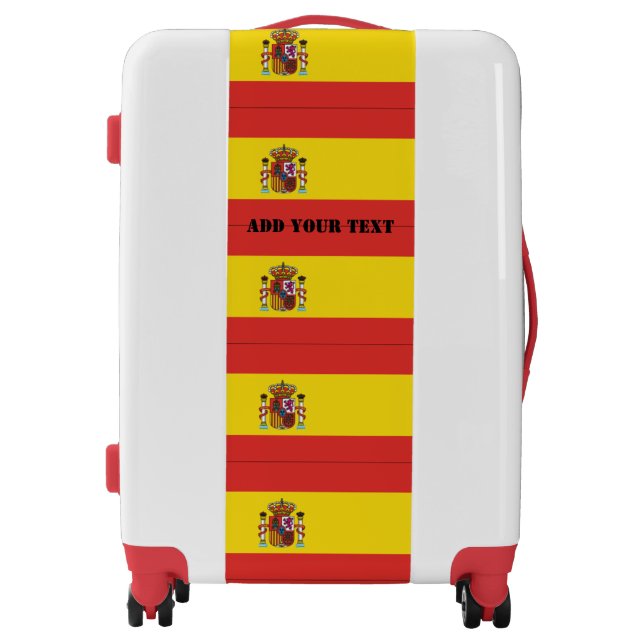 Spain Flag World Cup 2022 Football Soccer Luggage (Front)