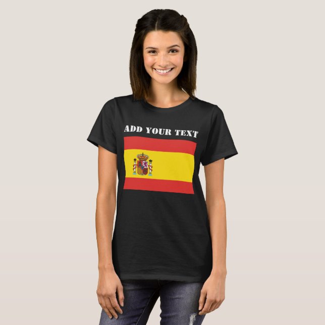 Spain Flag World Cup 2022 Football Soccer T-Shirt (Front Full)