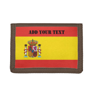 Spain Flag World Cup 2022 Football Soccer Tri-fold Wallet