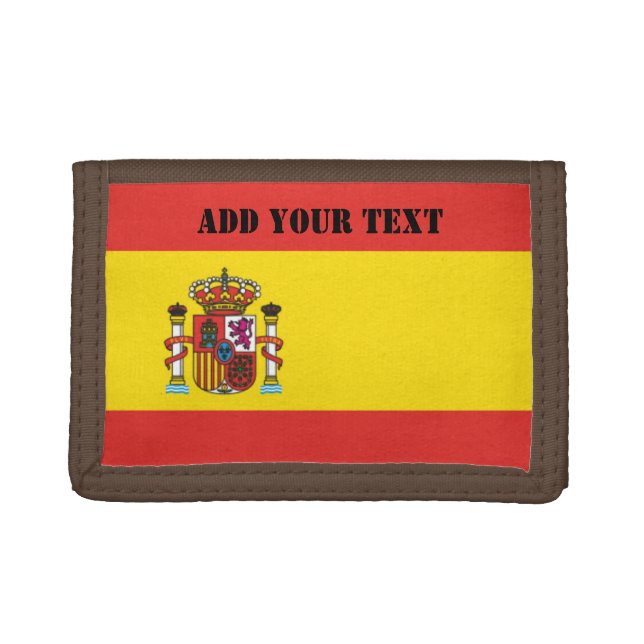 Spain Flag World Cup 2022 Football Soccer Trifold Wallet (Front)