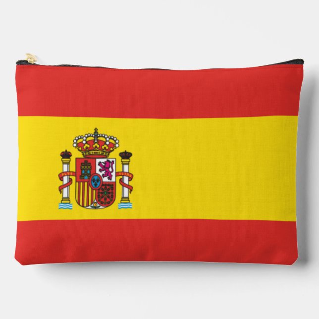 Spain Flag World Cup Football Soccer Espana Accessory Pouch (Front)