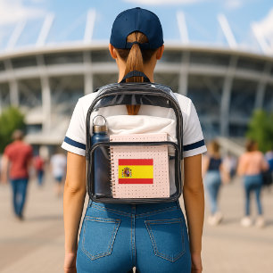 Spain Flag World Cup Football Soccer Espana Clear Backpack