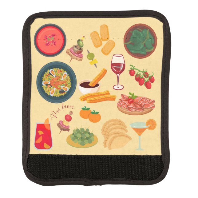 Spain Food Luggage Handle Wrap (Front)