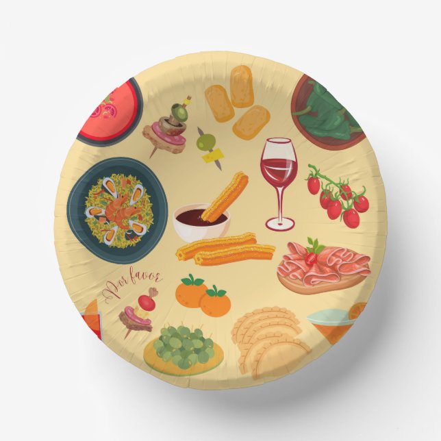  Spain Food Paper Bowls (Front)