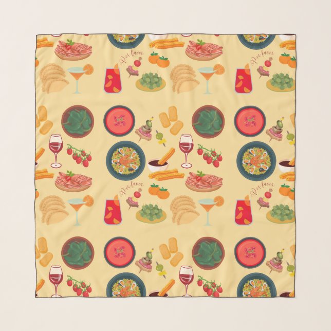 Spain Food Scarf (Front)