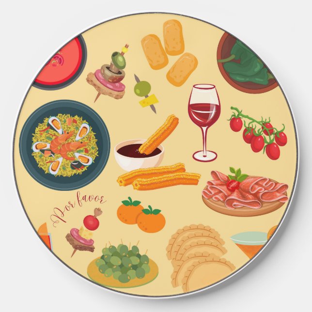 Spain Food Wireless Charger (Front)