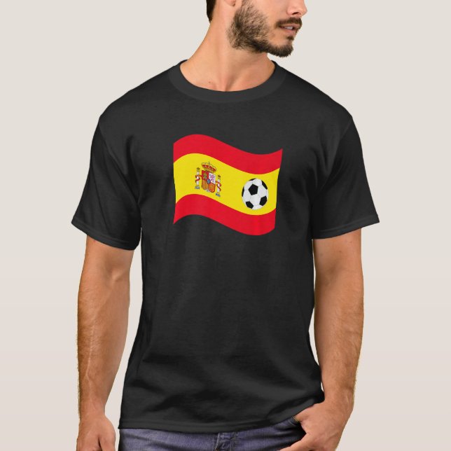 Spain Football Graphic Country Flag Pride Soccer S T-Shirt (Front)