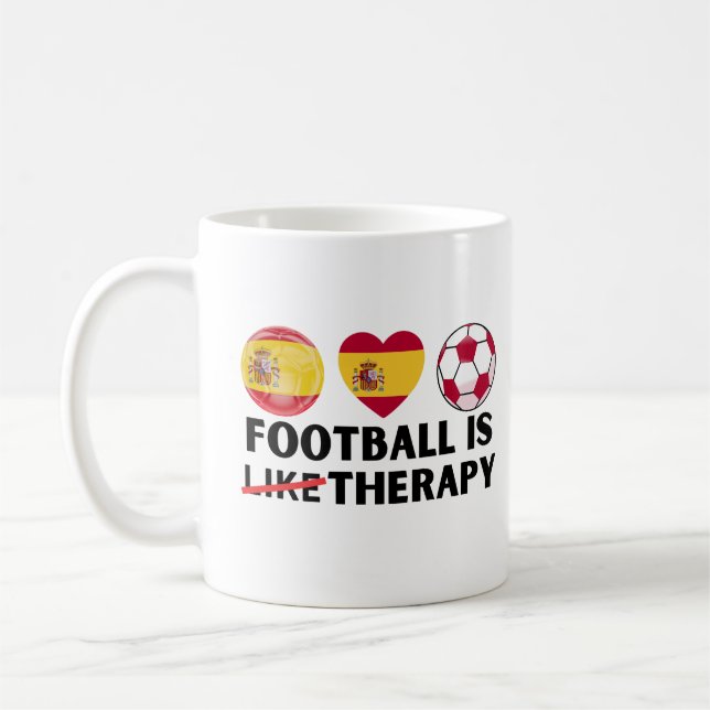 Spain Football is Like Therapy Coffee Mug (Left)