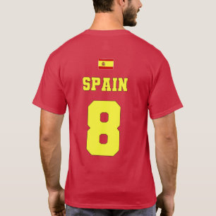 Spain Football Soccer National Team #8 T-Shirt