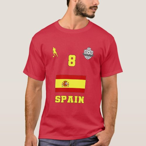 Spain Football Soccer National Team 8 T_Shirt