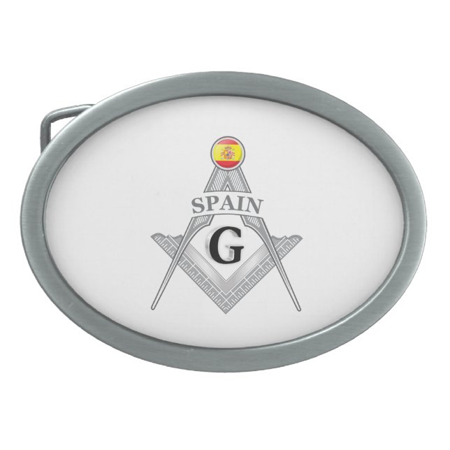 Spain freemasonry sign belt buckle (Front)