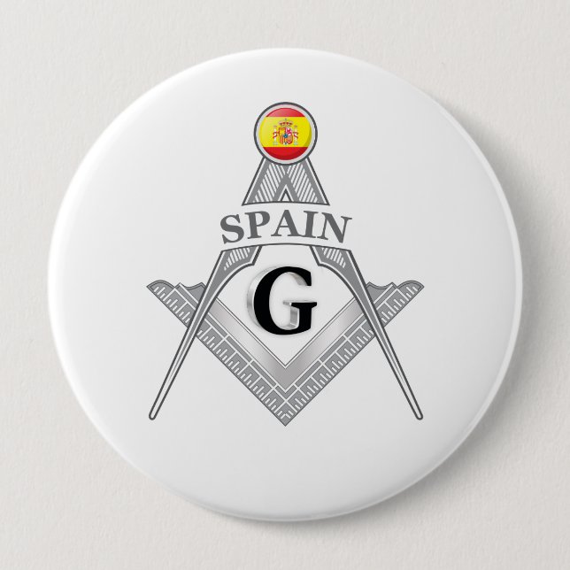 Spain freemasonry sign button (Front)