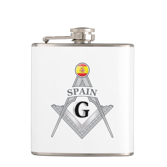 Spain freemasonry sign flask (Front)
